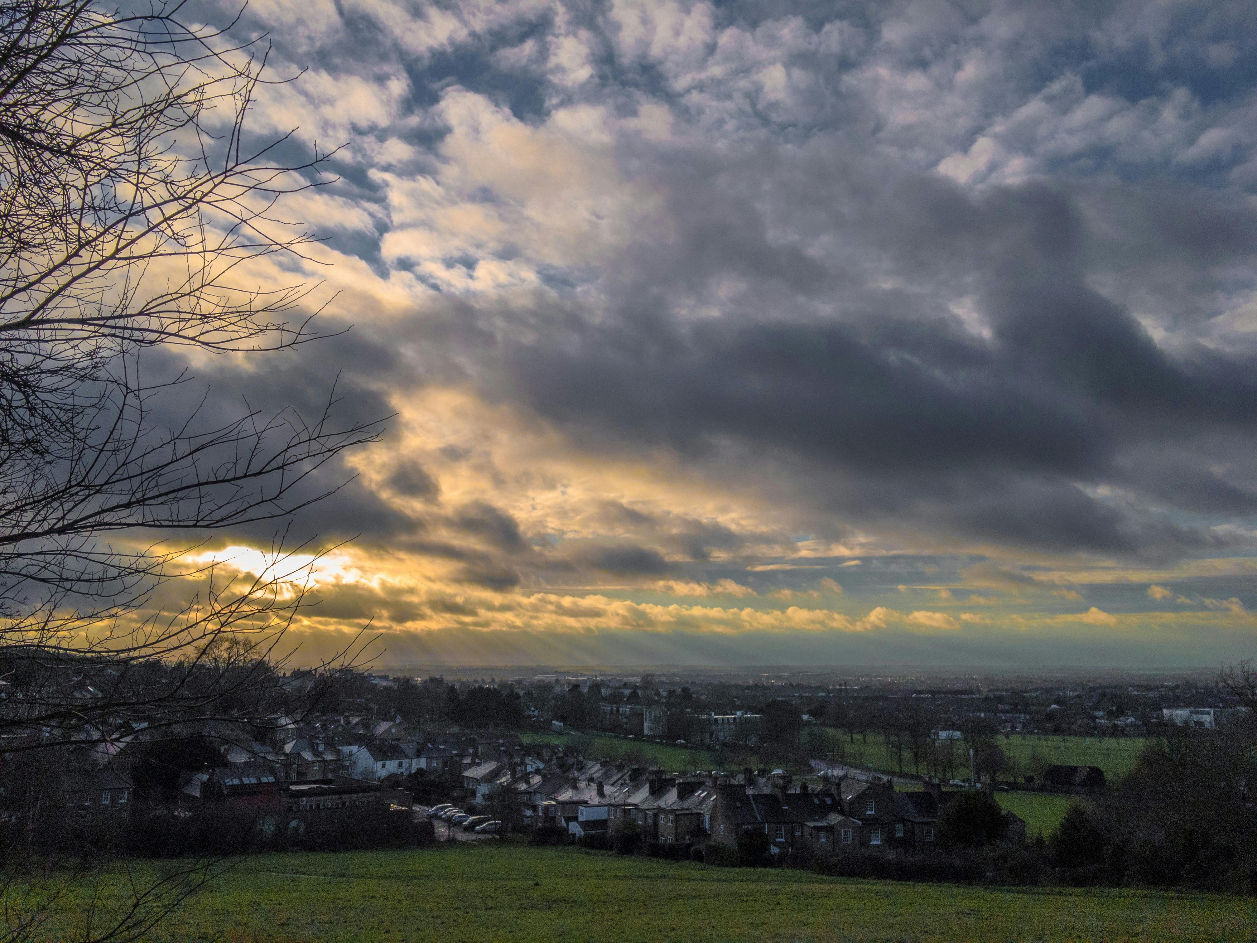 Free stock photo of clouds, harrow on the hill, light