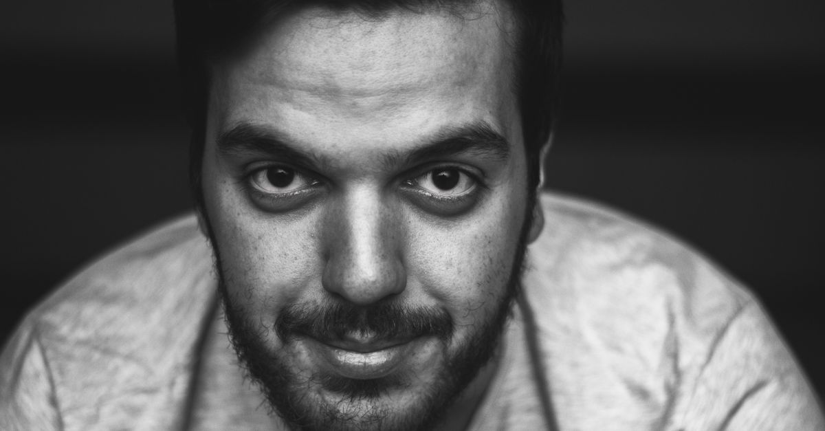 A man's face viewed head-on — the angle you read your own shape from