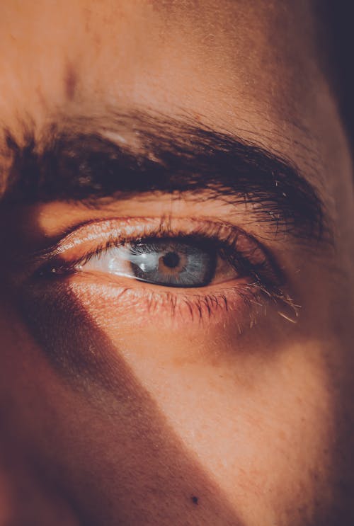 A Close-Up Photo of a Man's Eye