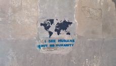 White and Blue Quote on Gray Concrete Wall