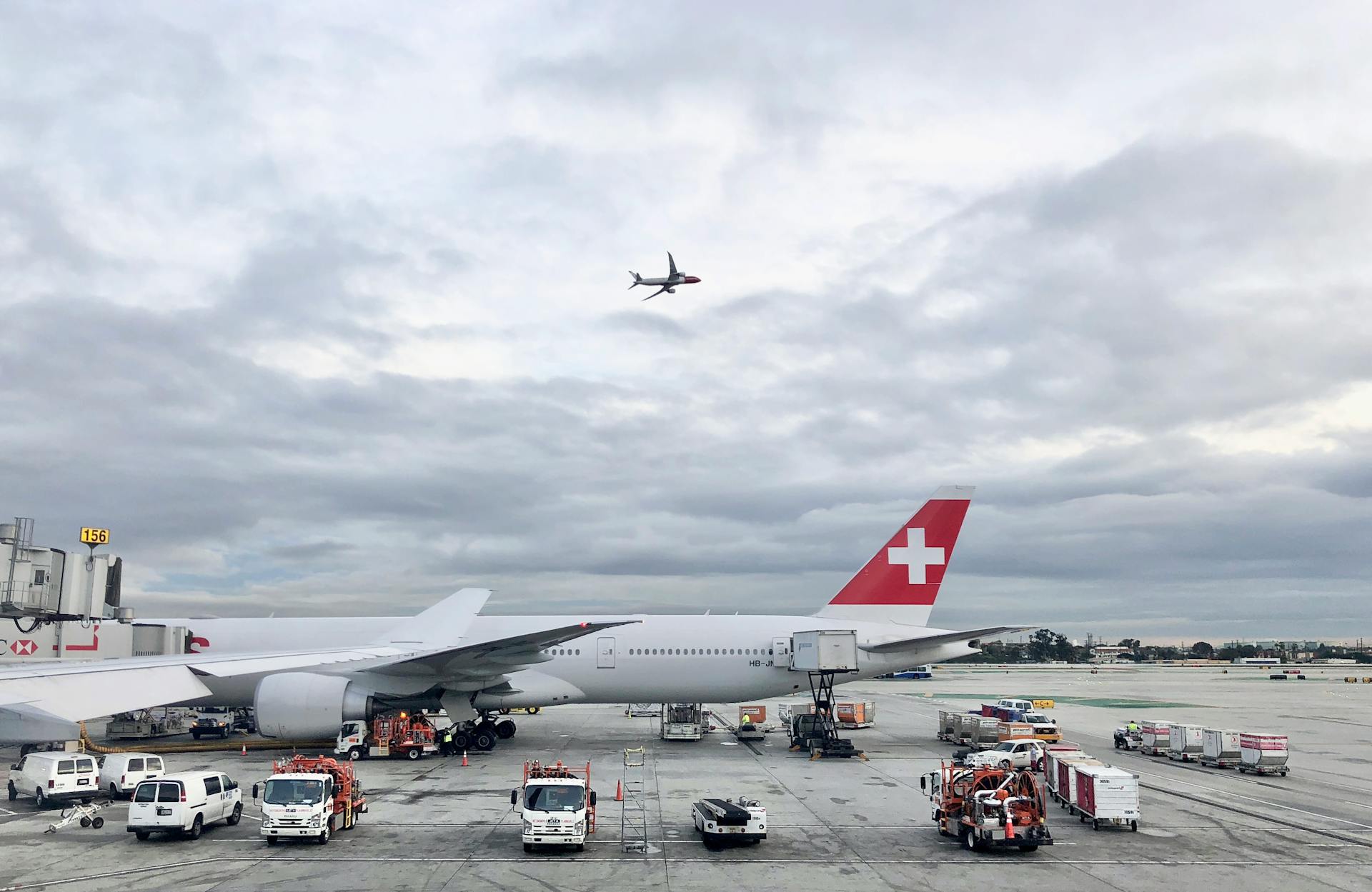 Airplane Parked at the Airport Apron