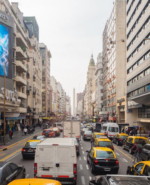 Imagine de stoc gratuită din Argentina, autoturisme, bulevardul corrientes
