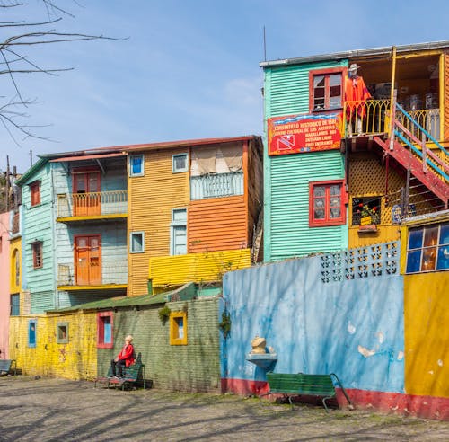 Immagine gratuita di case di legno, colorato, residenziale