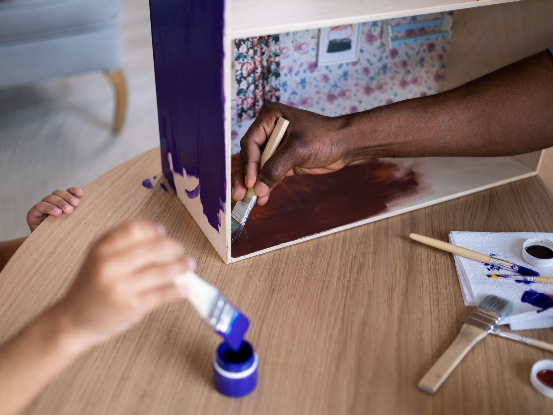 House Painting in Brompton — quality trade paint going on in two coats