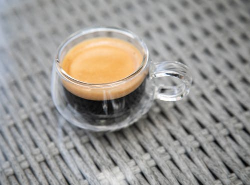 Free Clear Glass Cup With Coffee Stock Photo