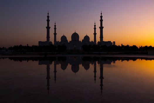Silhouette of Mosque during Sunset