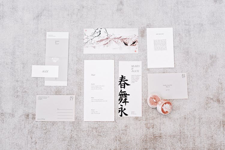 Wedding Invitations On White Background