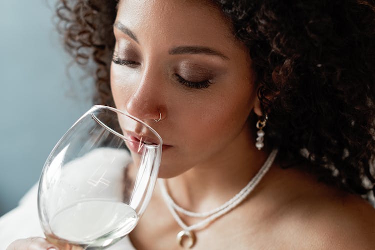 A Woman Drinking Water