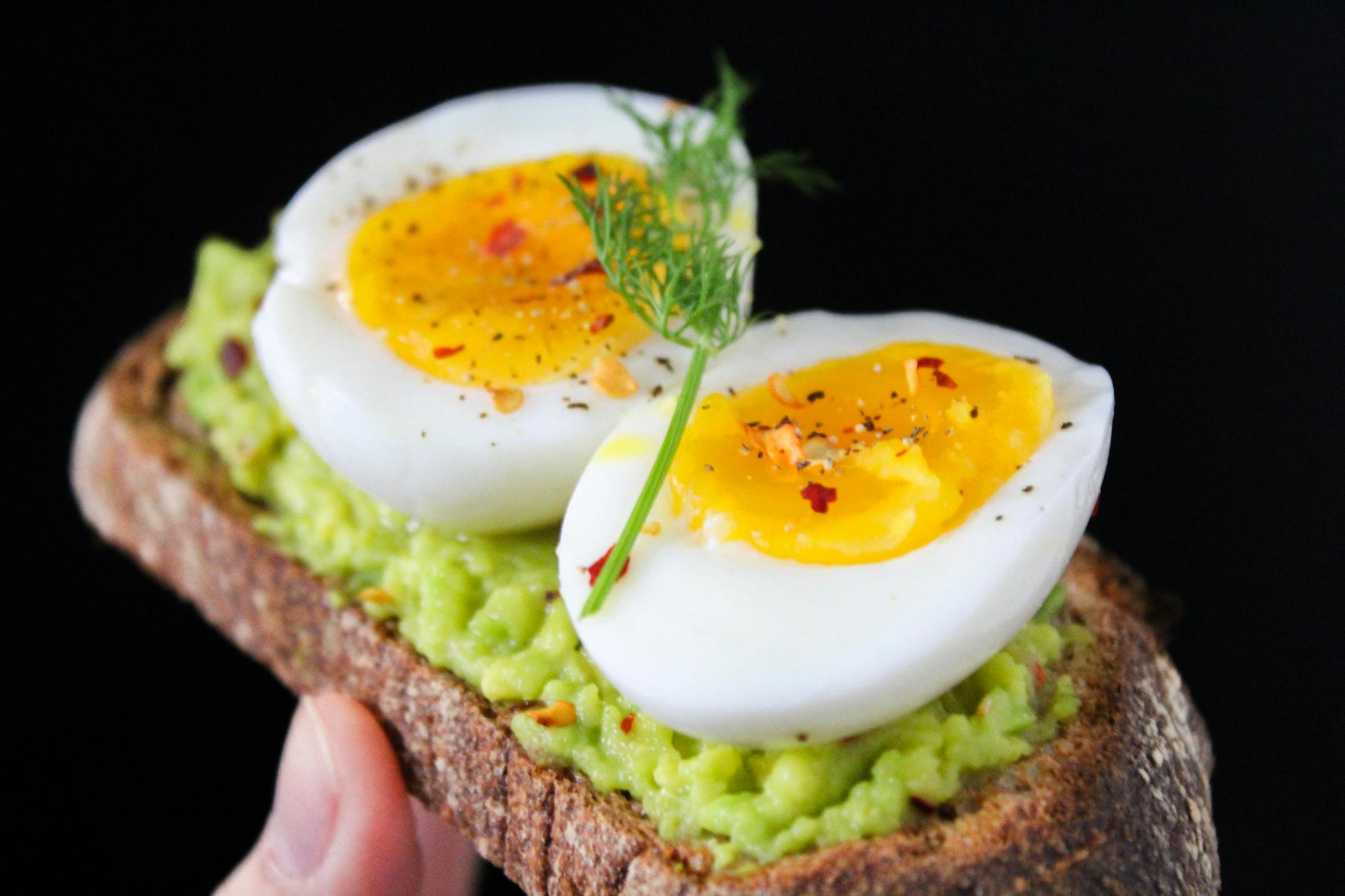 Eggs on avocado toast