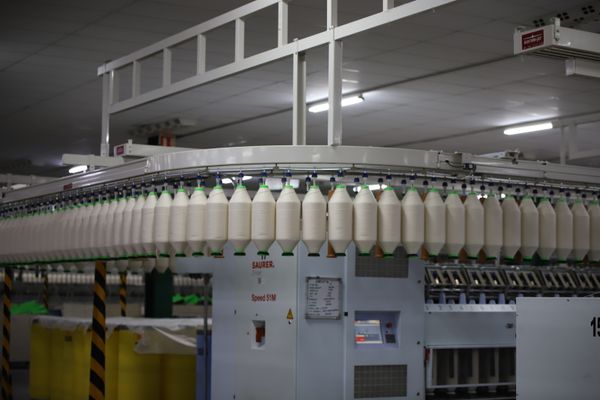 Industrial yarn production line