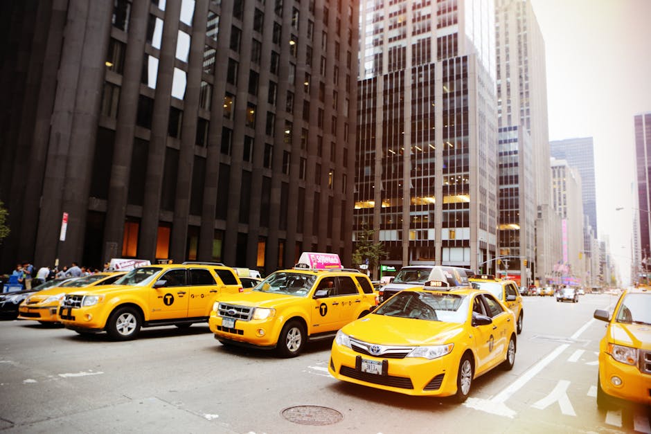 cabs, cars, city