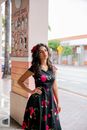 A Woman in a Floral Dress