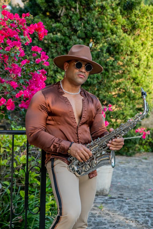 Man Playing the Saxophone in the Street 