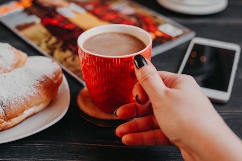 Female Hand Holding Coffee Cup