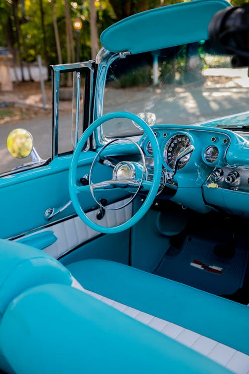 Free Interior of a Classic Car Stock Photo