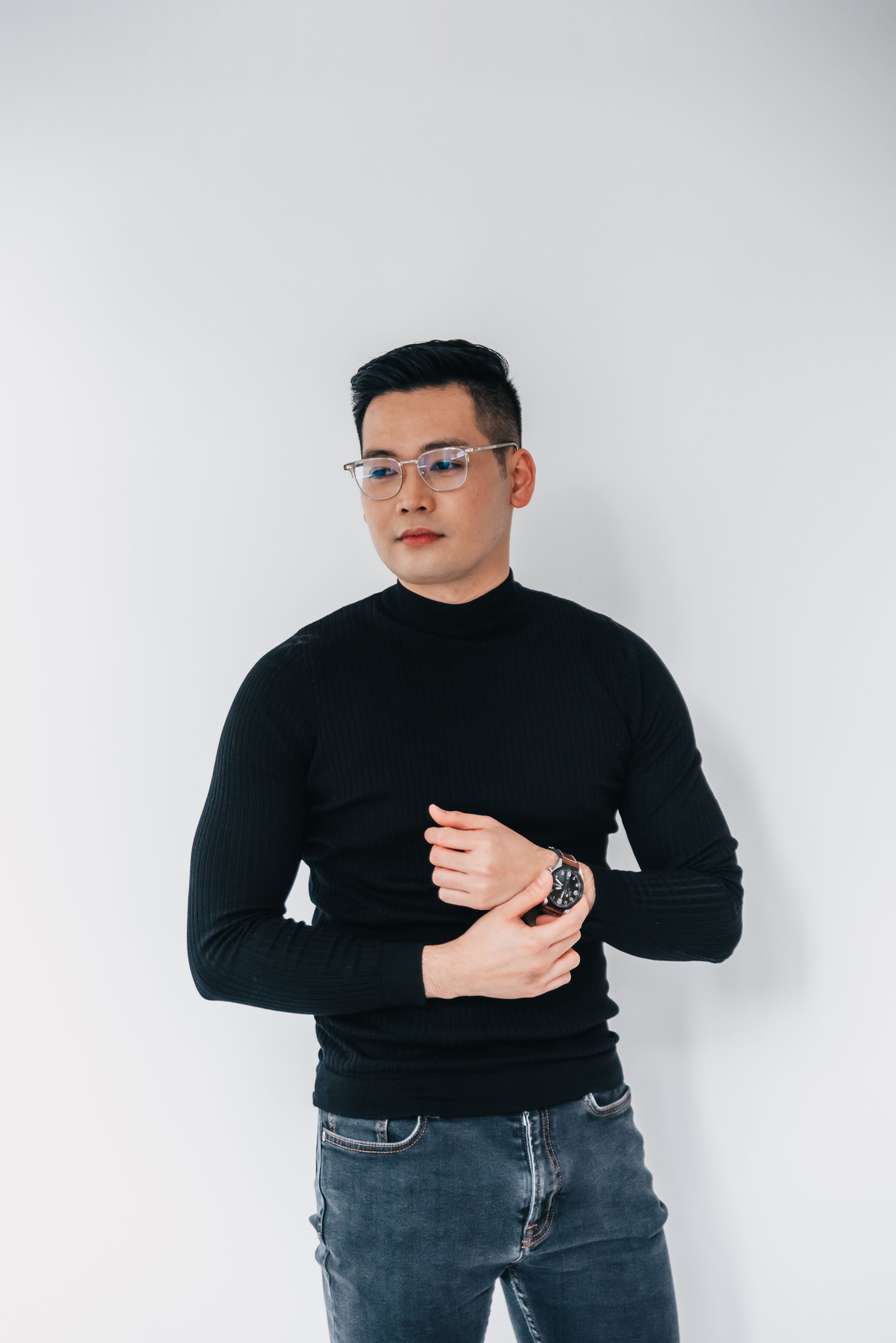 Blusa de Frio Gola Alta Preta