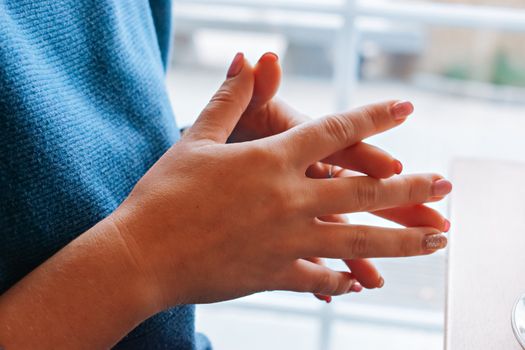 A Person's Hand in Close-Up Photography