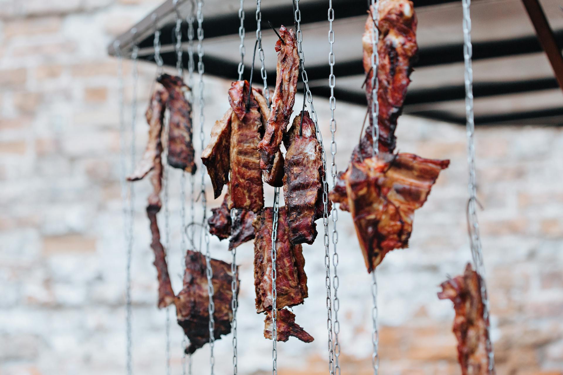 Meat Hanging on Chains