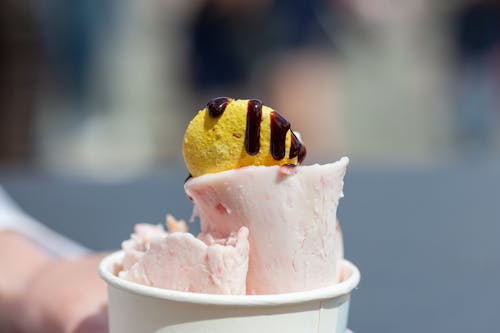 Close-up Shot of a Ice Cream