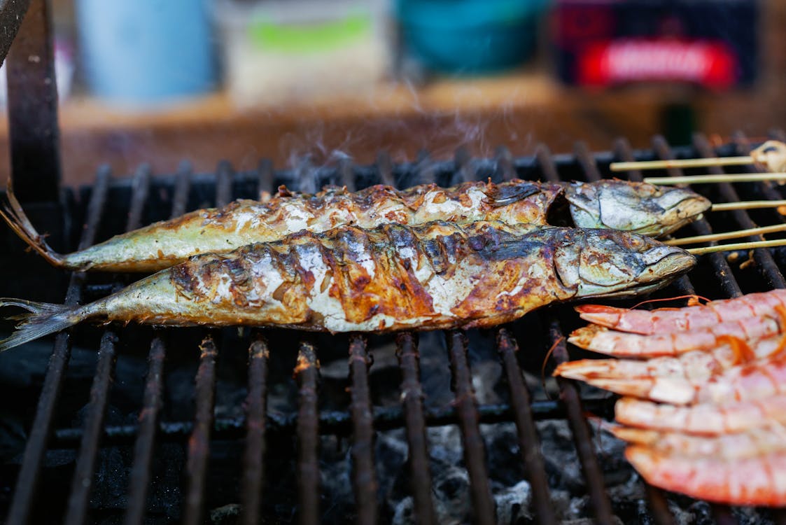 Free Charcoal Grilled Fish Stock Photo