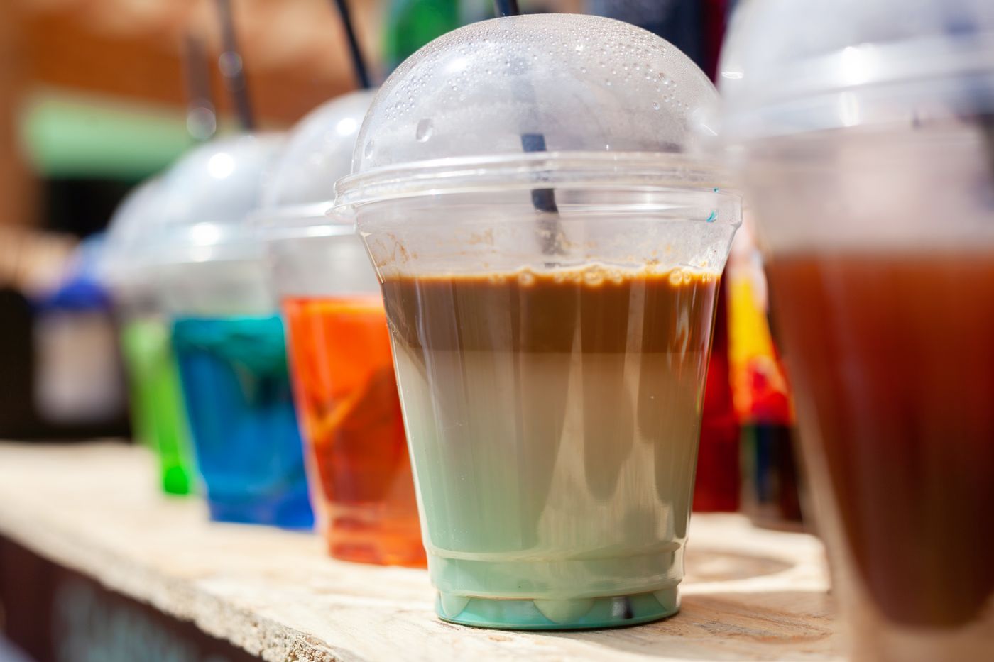 Colourful cold drinks