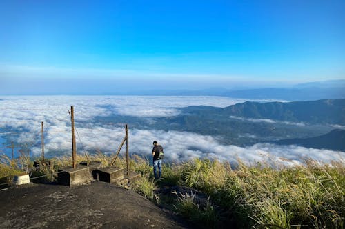 Free stock photo of above clouds, mountains