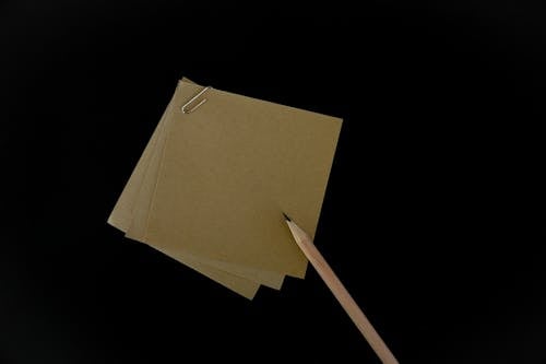 Brown Papers on White Background