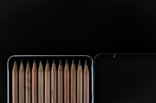 Pencils in Row