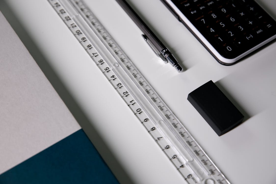 Ruler, Pen and Calculator · Free Stock Photo