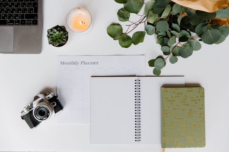 digital planner with varied handwriting fonts for categories
