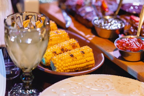 Fried Corn on Plate