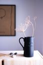 Black Ceramic Mug on White Table