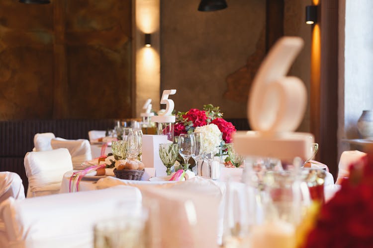 Decorated Tables For Ceremony