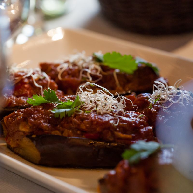 Ground Beef and Eggplant Tomato Sauce