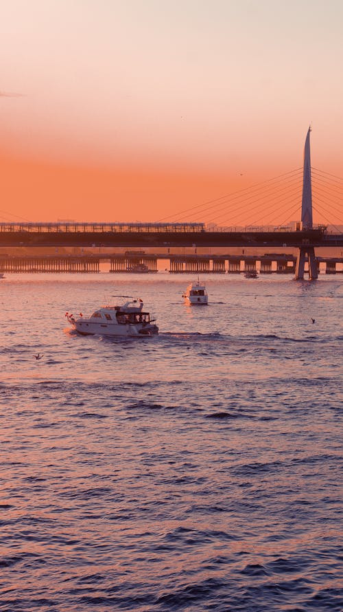 Free Yachts Sailing on Water Stock Photo