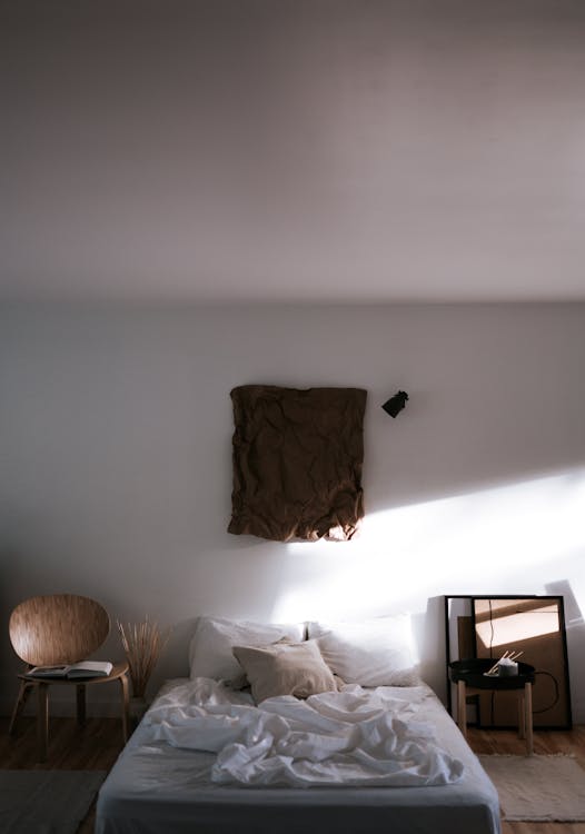 Interior Design of a White Bedroom