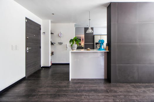 Beautifully designed modern kitchen with sleek appliances and minimalistic decor.