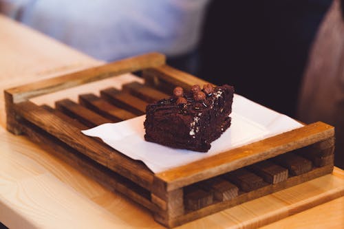 Free An Appetizing Slice of Chocolate Cake  Stock Photo