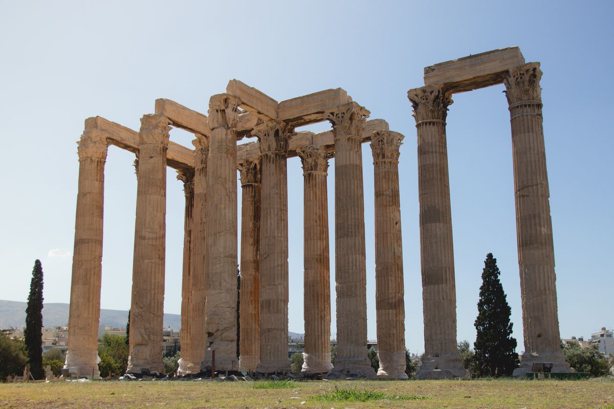 Corinthian columns of the Temple of Olympian Zeus in Athens
