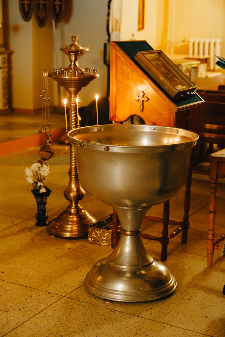 Liturgical Vessels In An Orthodox Church 