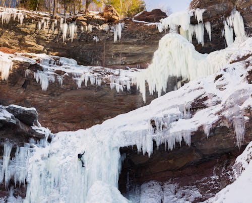 Snow Covered Brown Rocky Mountain