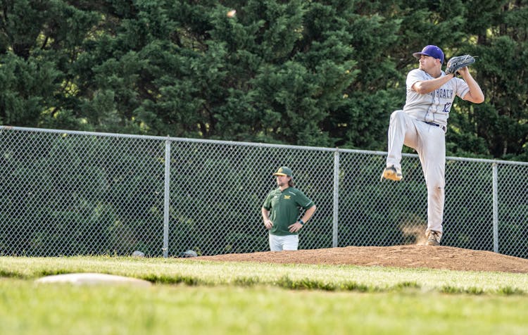 Man Playing Baseball