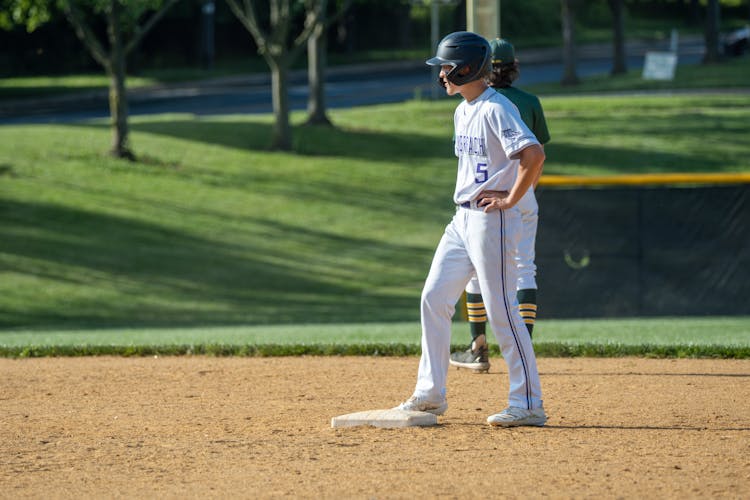 Man In Uniform Playing Baseball