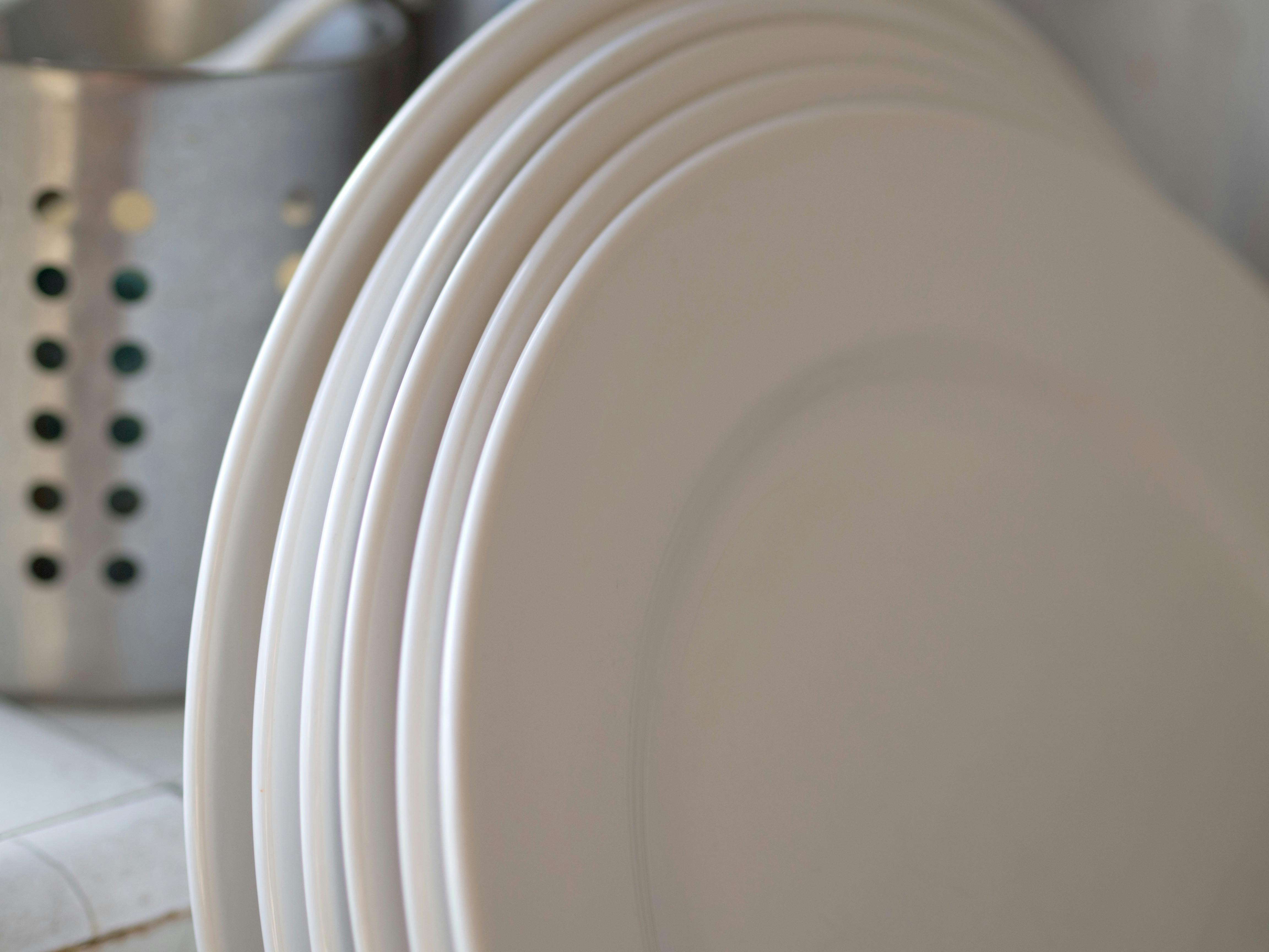 Free stock photo of dining plates, plates, washing up