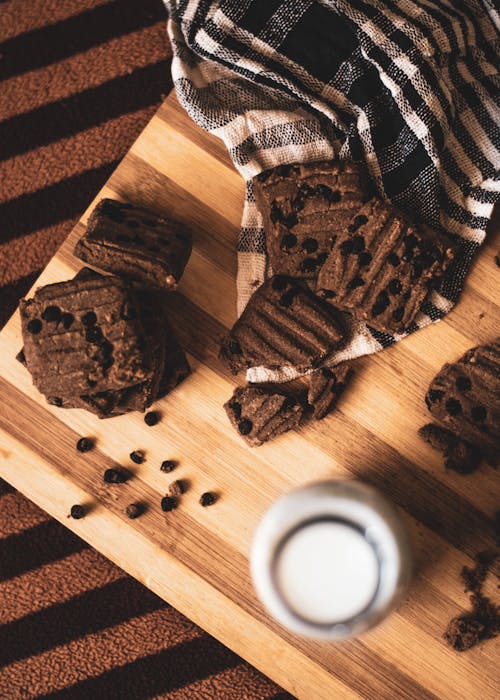 Brown Cookies on Brown Wooden Chopping Board