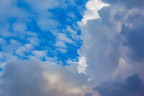 Gratis stockfoto met blauwe lucht, stapelwolken, witte wolken