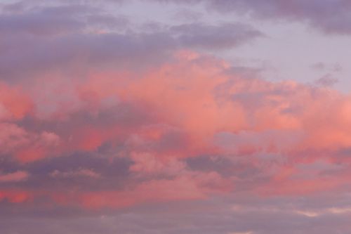 Free Vibrant pink and purple clouds create a stunning sunset sky. Stock Photo