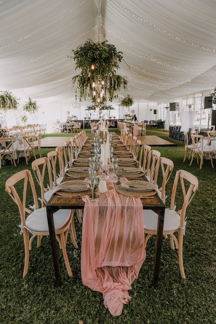 Table In Wedding Tent