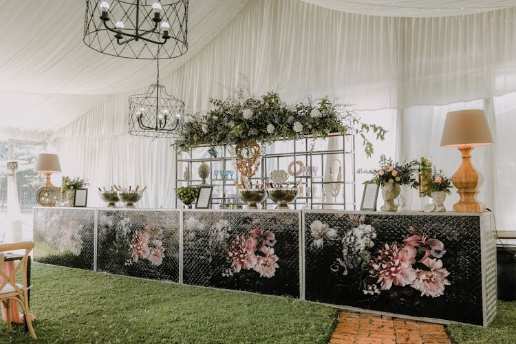 Decor In Wedding Reception Tent