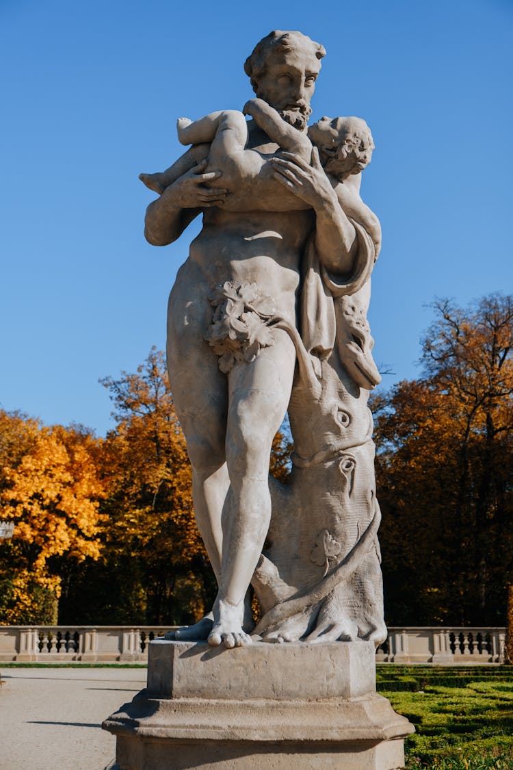 Sculptures In The King John III Palace Museum, Wilanow, Warsaw, Poland 